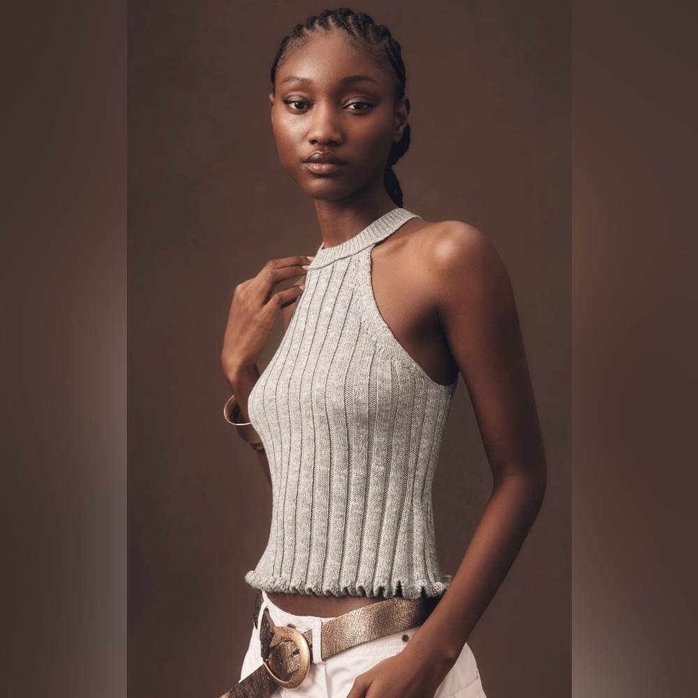 Anthropologie Halter Sweater Tank